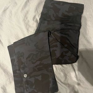 Lululemon Fast and Free 19” camo leggings